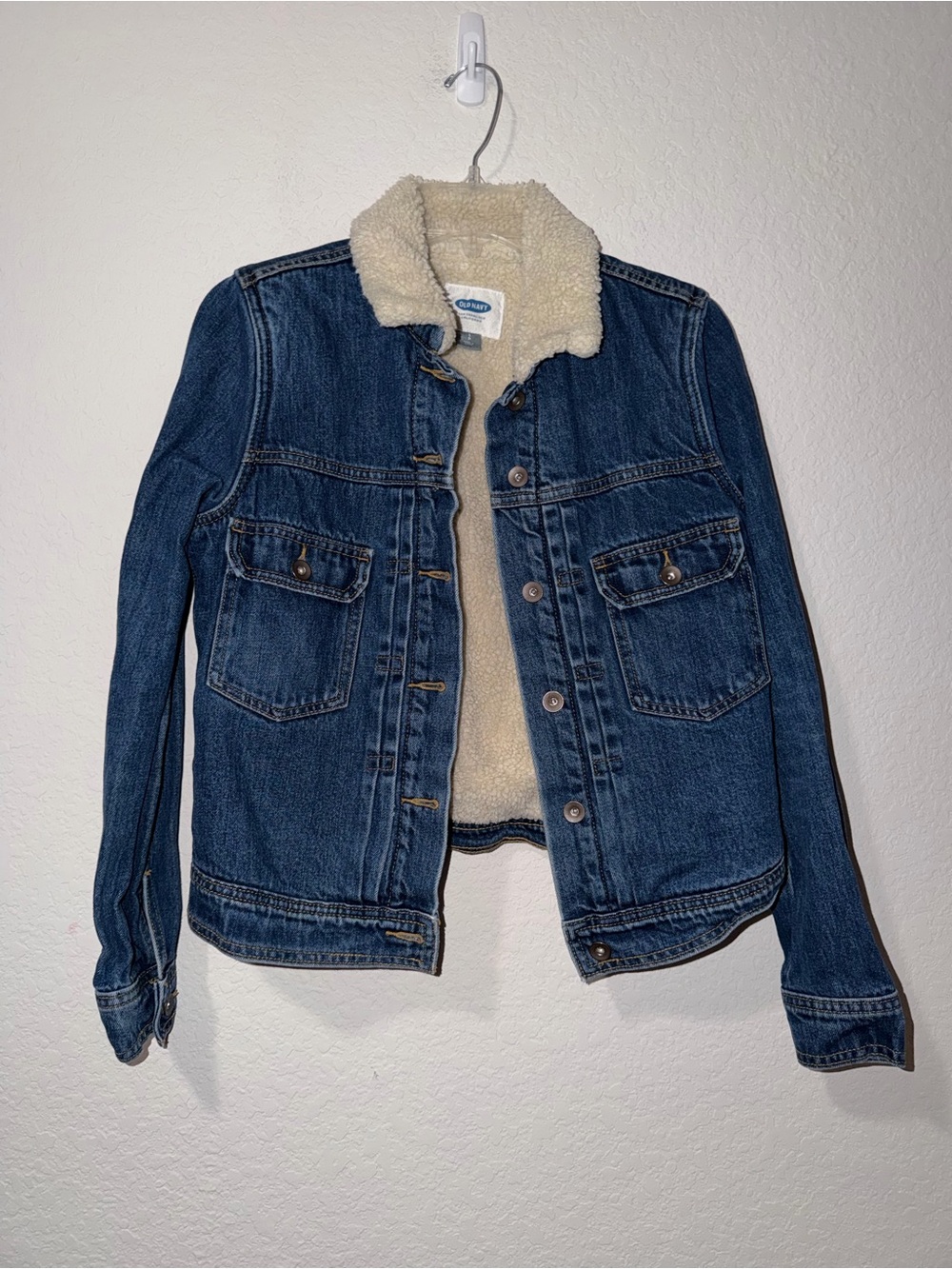 Old Navy Sherpa-Lined Blue Denim Jacket